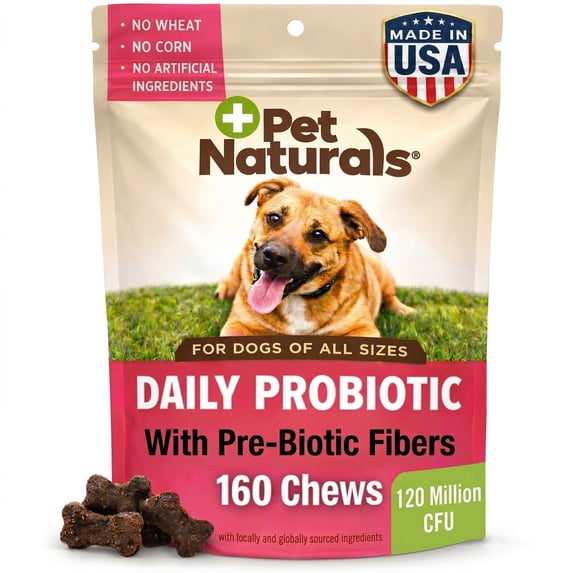 Pet Naturals Daily Probiotic Chews for Dogs, Duck, 160 Count