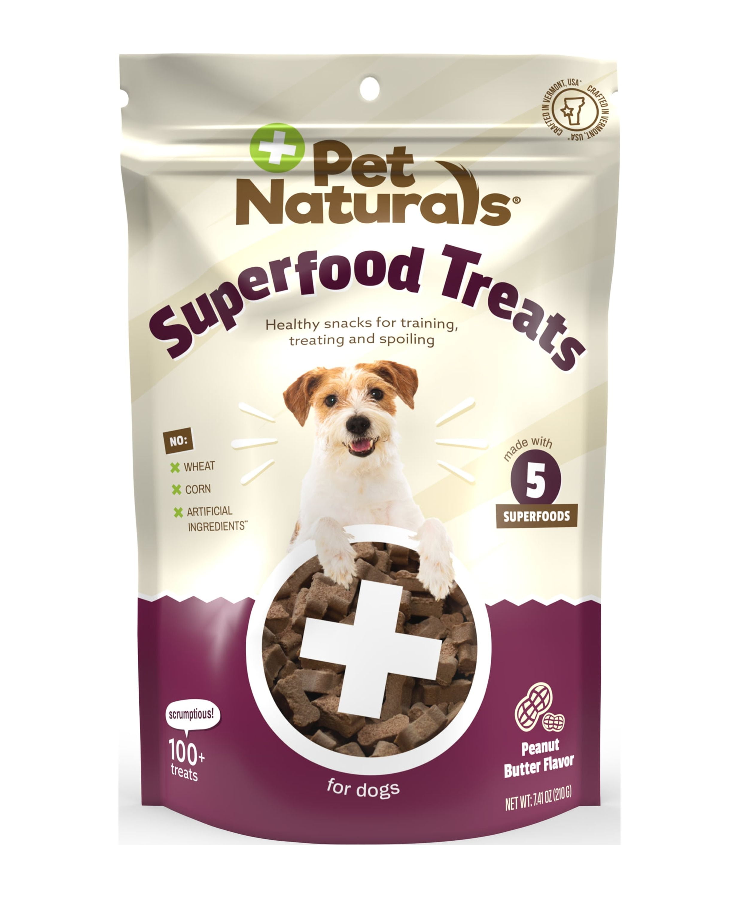 Pet Naturals Superfood Peanut Butter Training Treats 120 Count Bag