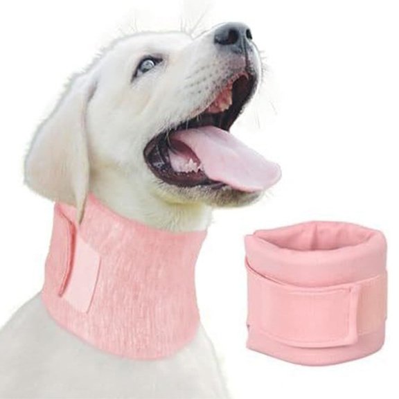 Pet Neck Brace, Elizabethan Collar for Dog After Surgery Recovery, Adjustable Breathable Cat Neck Cervical Cone for Small Medium Dogs Puppies Kittens with Spinal IVDD Issues Pink M