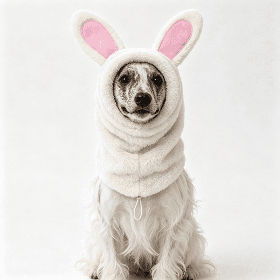 Pet Neck Warmer Hood with Cute Cartoon Ears, Winter Dog Ear Wrap, Windproof Cozy Dog Head Hat for Cold Weather & Daily Walking