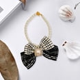 thumbnail image 1 of Pet Necklace Bowknot Necklace with Snap Design,Fake Pearl Collar Pet Jewelry, 1 of 8