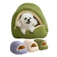 thumbnail image 1 of Pet Nest Mat, Removable and Washable Winter Closed-Off Cat Bed&nbsp;(Green), 1 of 7