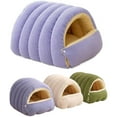 thumbnail image 1 of Pet Nest Mat, Removable and Washable Winter Closed-Off Cat Bed&nbsp;(Purple), 1 of 7