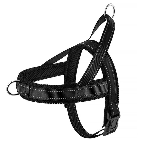 Pet No Pull Dog Harness with Breathable Mesh Padded, Adjustable Reflective, for Small Medium Large Dogs Black