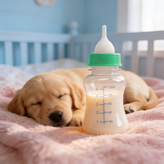 Pet Nursing Bottle, Small Animal Feeding Kit, Hand-Feeding Set with Adjustable Nipples, Hole Puncher, and Cleaning Brush, Food-Grade Plastic Safe for Puppies, Kittens, and Newborn Pets