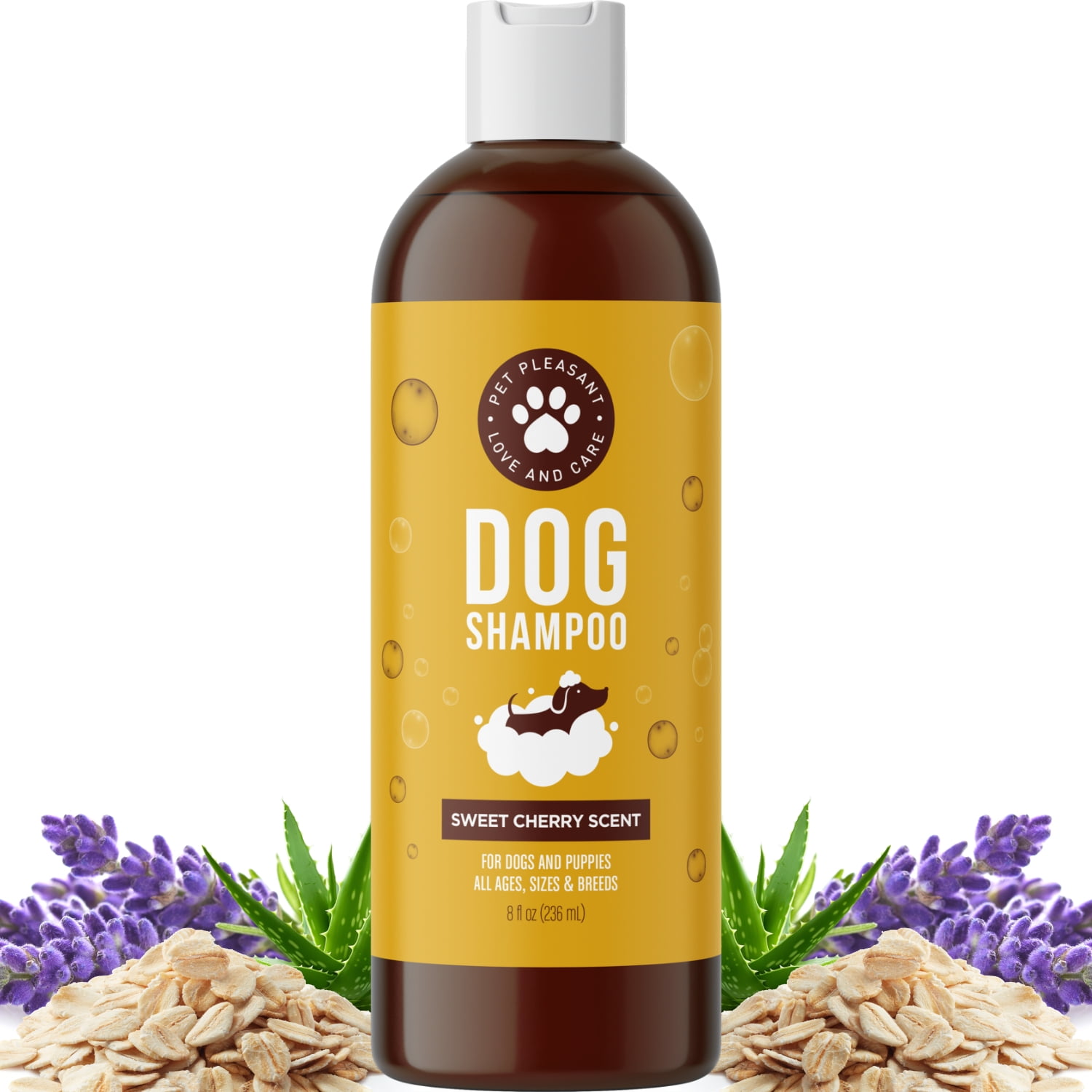 Pet Oatmeal Shampoo for Dogs and Puppies Moisturizing Oatmeal Dog Shampoo for Dry Skin and Cleansing Dog Care Puppy Shampoo for Dog Bath and Dog