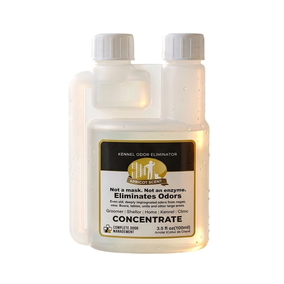 Pet Odor Eliminator Concentrate, Non-Enzymatic Kennel & Home Deodorizer Solution, Dog Cat Urine Smell Neutralizer with Light Apricot Scent, 100ml