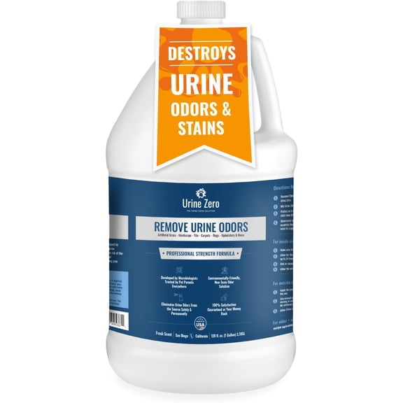 Pet Odor Eliminator  Ready-to-Use 1 Gallon | Powerful Bio-Enzyme Cleaner for Dog & Cat Urine Smell on Artificial Grass, Carpet, Tile, Rugs & More | Pet & Kid Safe