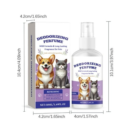 Pet Odor Eliminator Spray, Natural Fresh Scent Pet Deodorizer for Dogs & Cats, Mild & Safe Formula, Quick & Long-Lasting Odor Neutralizer, Non-Irritating Home & Car Freshener for Pets