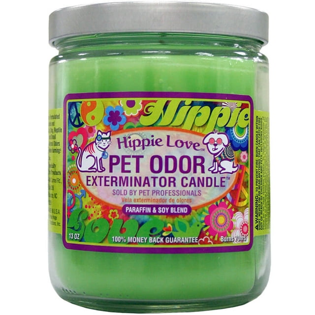 Pet Odor Exterminator Candle Hippie Love, 13 oz jar