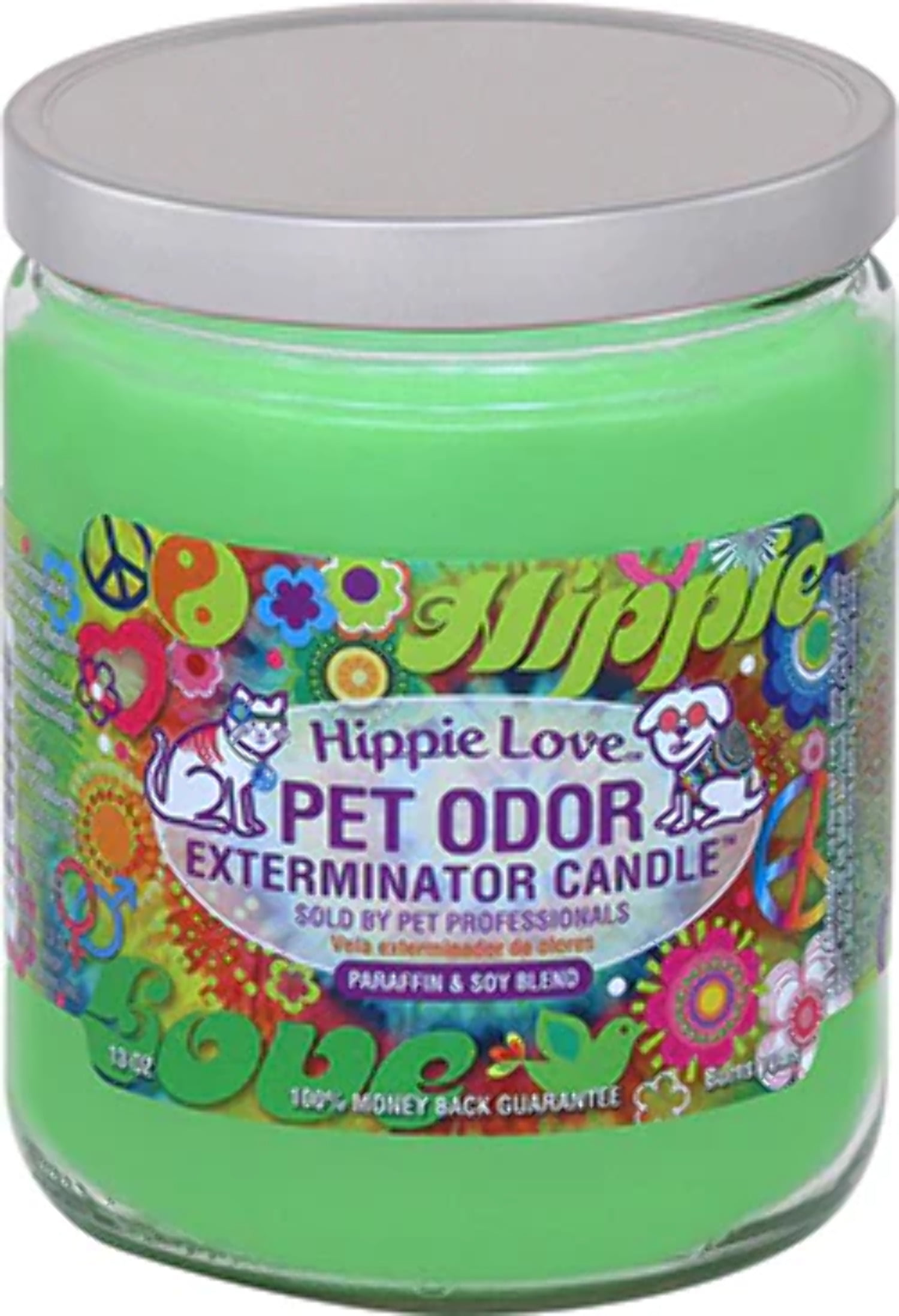 Pet Odor Exterminator Candle Hippie Love, 13 oz jar