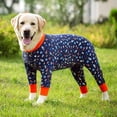 thumbnail image 1 of Pet Onesie Clothes Large Dog Clothes Elastic Protect Joints Anti Licking Wound Protection Pet Pajamas Dog Jumpsuit for Dogs Cats (A Dark Blue,32(bust 82cm)), 1 of 6