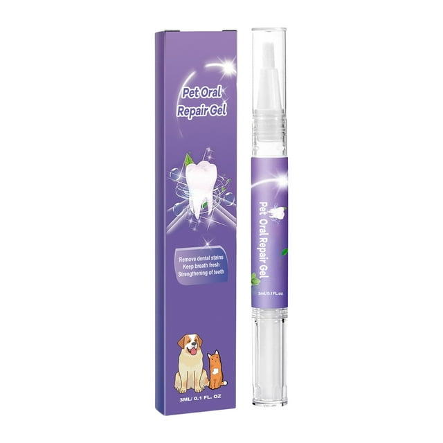 Pet Oral Care Gel Deep Teeth Cleaning for Dogs & Cats Odor & Stain