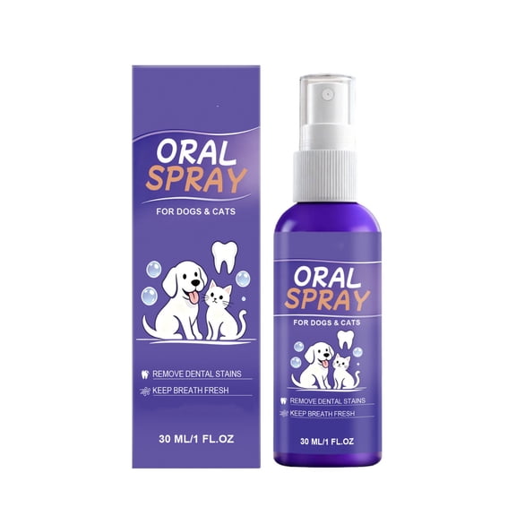 Pet Oral Care Spray - Fresh Breath & Gum Protection for Dogs & Cats, Daily Dental Hygiene, Travel-Friendly, No Brushing Needed