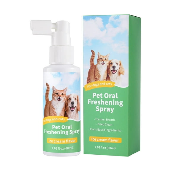 Pet Oral Care Spray, New Pet Cleaning Teeth Spray, Pet Teeth Cleaning Spray For Dogs And Cats, Pet Oral Spray Cleaning Teeth, Brushless Pet Oral Care Spray 60ml