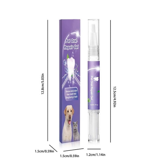 Pet Oral Repair Gel, Dog Oral Repair Gel, Pet Breath Freshener for Cats and Dogs, Removes Tartar, Keeps Breath Fresh, Strengthens Teeth,No Brushing Oral Care Cleaner