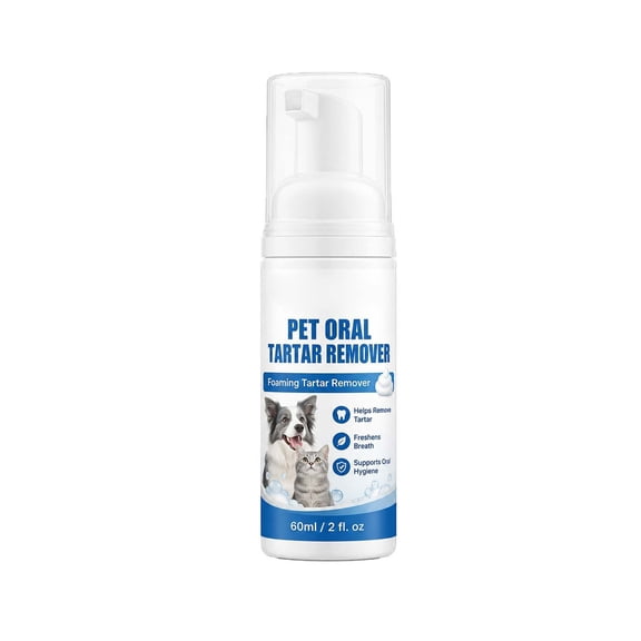 Pet Oral Tartar Remover Spray, Pets Oral Tatars Removers Foaming Tartars,Natural Plant formula, Support Clean & Teeth and Aid in Daily Oral Use for Pets Cats and Dog, 2oz