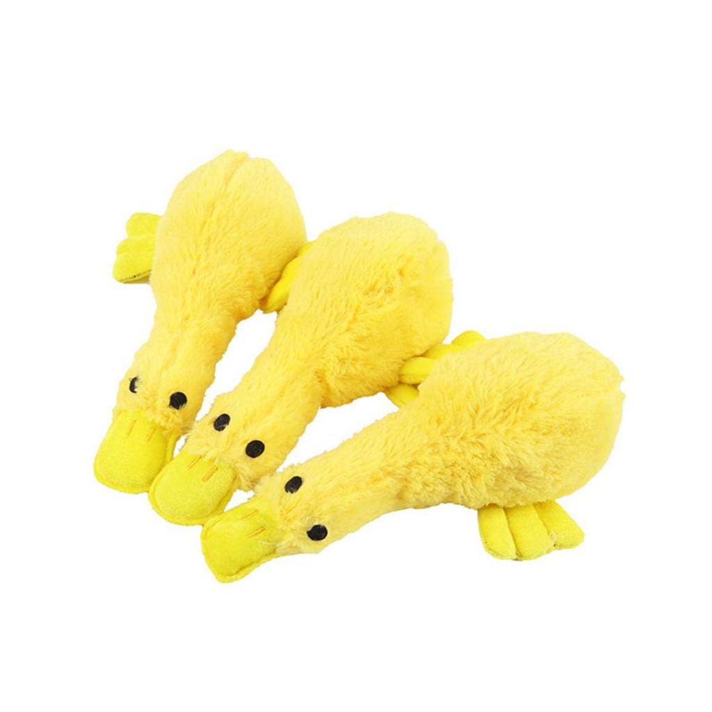 Vibrant Life Spring 9 inch Squeaky Stuffed Yellow Plush Duck Dog Toy 