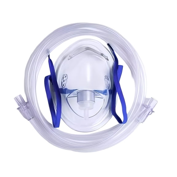 Pet Oxygen Mask Set with Flexible Tubing and Adjustable Elastic Strap For Dogs Cats Home Veterinary Clinics
