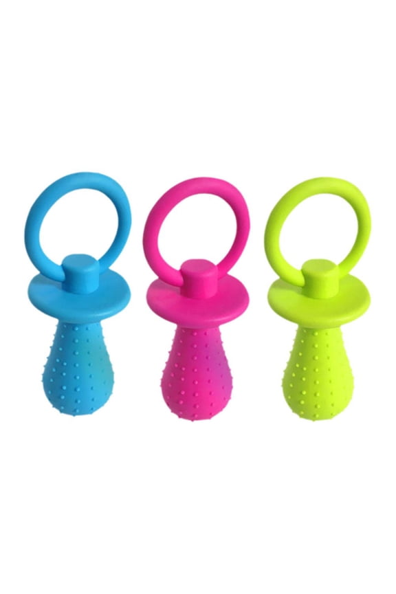 Pet Pacifier Dog Toy - Squeaky Chew Toy for Small to Large Dogs, Durable TPR Bite-Resistant Training & Teething Aid, Interactive Fetch & Play