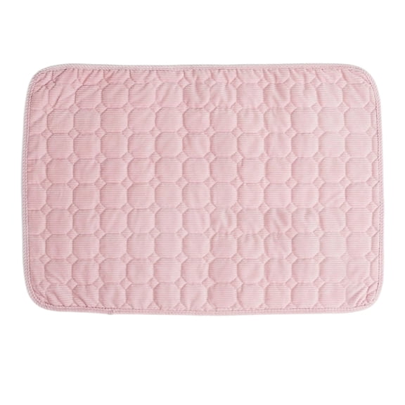 Pet Pads for Cats, Durable Dog Bed, 35X28 In, Pink Corduroy, Thick Cushioned, Non Slip Base, All Season Use, Large Canine, 1 Pc