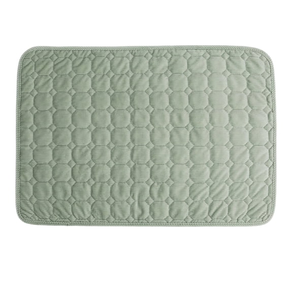 Pet Pads for Dogs, 35X28 In, Thickened Corduroy, Dog Bed Large Size Dog Washable, Bed Pads Washable, All Climate, Non Skid Backing, Light Green, 1 Pc