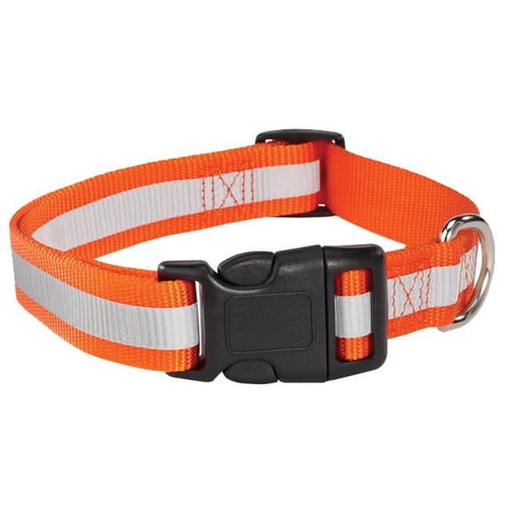 Pet Edge Guardian Gear Reflective Collar - Orange - 18-26in