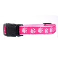 thumbnail image 1 of Pet Pals ZA887 14 75 Two-Tone Pawprint Collar 14-20 x .62 In Pink, 1 of 1