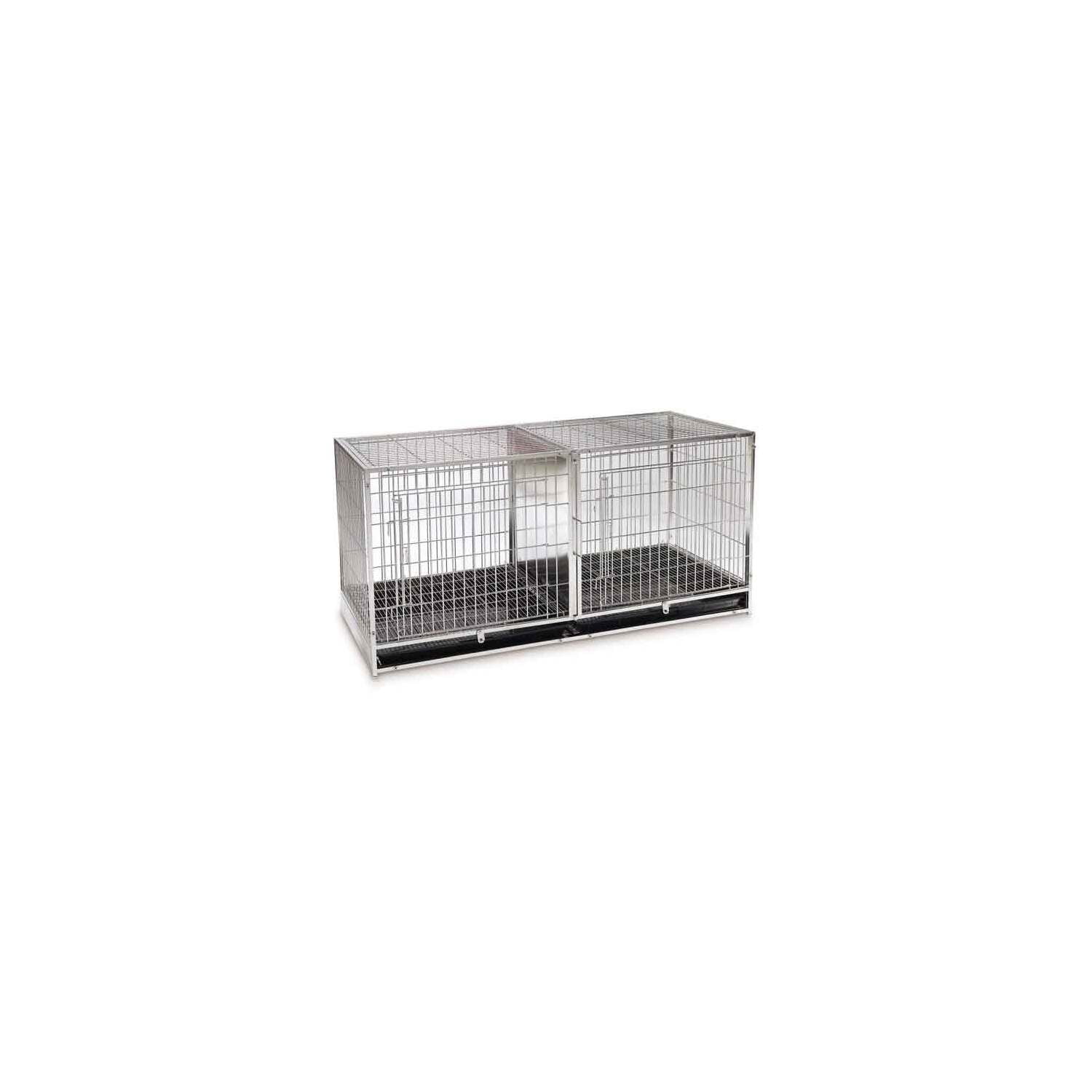 Pet Pals ZW5500 87 PS Modular Cage with Plastic Tray Stainless