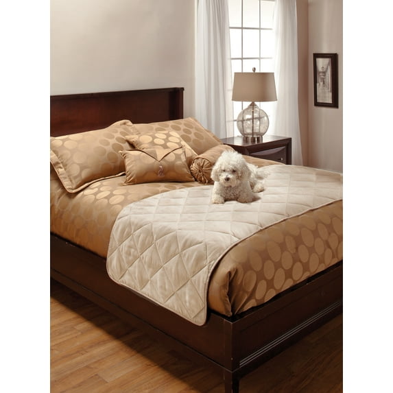 Pet Pals for Your Home 1-Piece Faux Suede Full/Queen Bed Protector, Natural