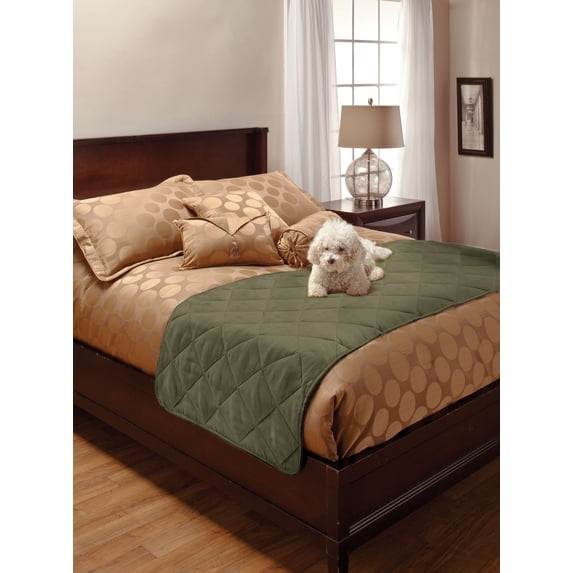 Pet Pals for Your Home 1-Piece Faux Suede Twin Bed Protector, Sage
