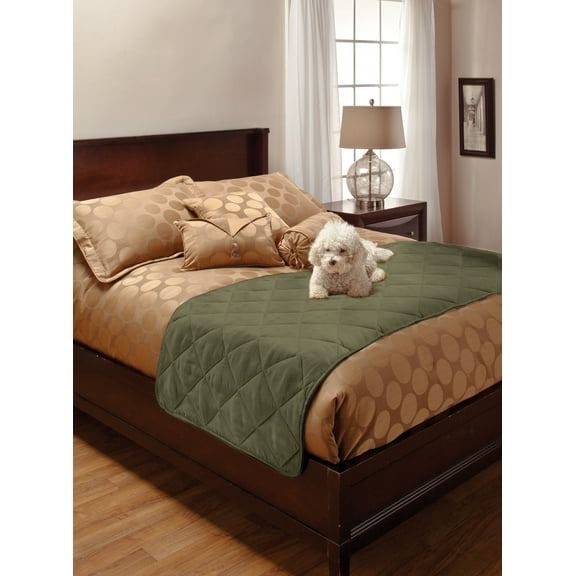 Pet Pals for Your Home 1-Piece Faux Suede Twin Bed Protector, Sage