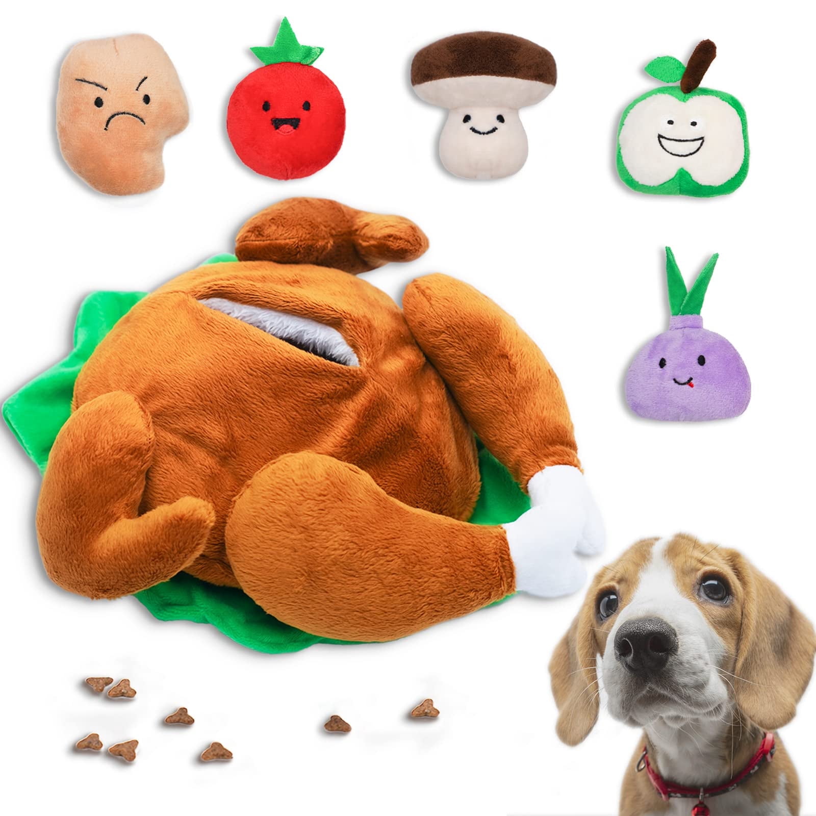 Lepawit Hide and Seek Dog Toy, Squeaky Interactive Puzzle Toys for Small and Medium Dogs - Turkey