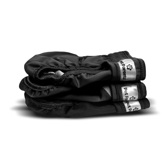 Pet Parents Premium Washable Dog Diapers & Extendrs, (3pack) of Dog Diapers Female & Male Dog Diapers, Doggie Diapers Color: Black, Size: Medium Dog Diapers