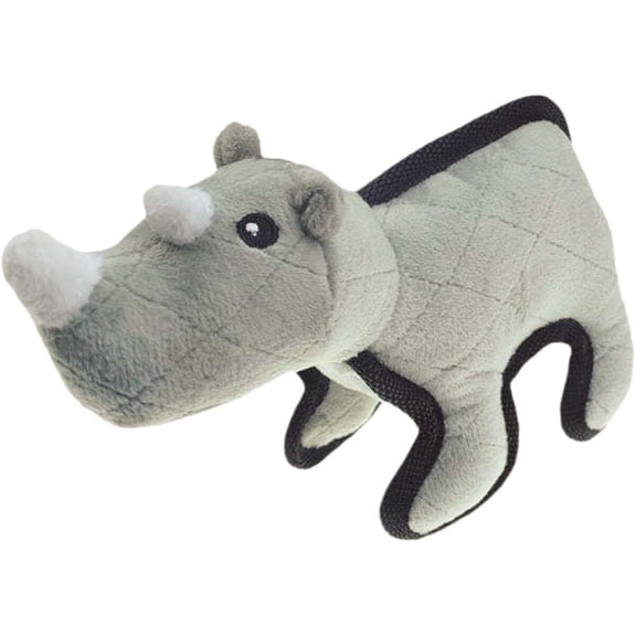 Boss Pet Products Tuffimals Rhino Plush Dog Toy - Chewable, Tough - Small