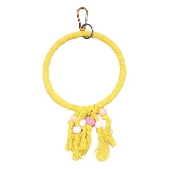 Photo inspiration: Parrot Cages With Rope Swinging System For Parrots Online Reference: Pet Parrot Birds Cage Toy Cotton Rope Circle Ring Stand