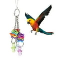 Pet Parrot Non Toxic Plastic Nipple Ring String Chewing Biting Hanging