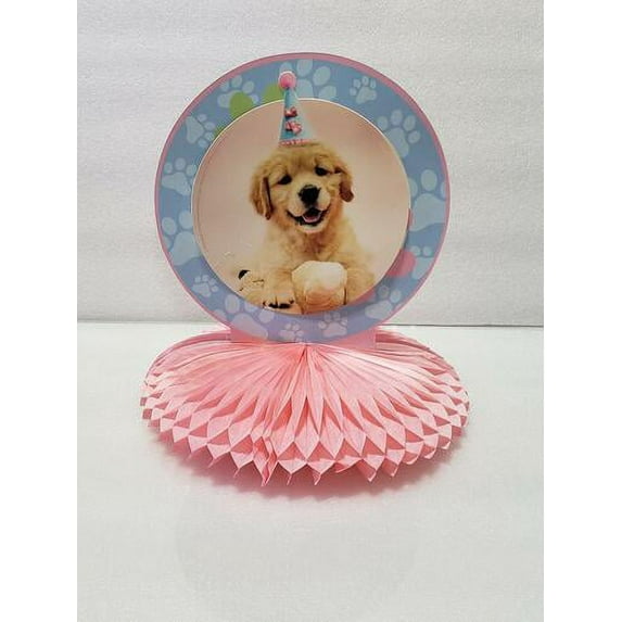 Pet Party Cat and Dog Large Honeycomb Centerpiece