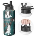 thumbnail image 1 of Pet Pattern Insulated Water Bottle with Paw Print - 18/8 Stainless Steel Construction & Copper Layer Technology, 1 of 6