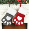 Pet Paw Huge Plush Christmas Stockings 2 Pack Xmas Decorations