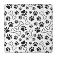 thumbnail image 1 of Pet Paw Print and Bone Square Fitted Tablecloth with Elastic Edge,Square Table Cover,Washable Elastic Table Cover for Home Kitchen Party Decor 34"x34", 1 of 6