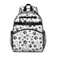 thumbnail image 1 of Pet Paw Print and Bone Backpack for School,Cute School Bag,Schoolbag with Adjustable Shoulder Straps & Padded Back,15.25"x11.5"x5.25", 1 of 6