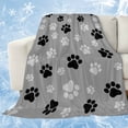 thumbnail image 1 of Pet Paw Printed Cooling Blanket,Lightweight Breathable Summer Throw Blanket with Double Sided Cold Effect,Modern Black Grey Watercolor Dog Claws Picnic Blankets Bed Sheet for Hot Sleepers 30"x40", 1 of 8
