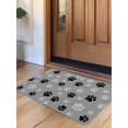 thumbnail image 1 of Pet Paw Printed Door Mat&nbsp;Indoor Outdoor Entrance, Non Slip Rug for Kitchen Bathroom Entryway Rug, Modern Black Grey Watercolor Dog Claws Washable Doormat Floor Mat 20x31.5 Inch, 1 of 8