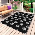thumbnail image 1 of Pet Paw Printed Outdoor Rug 3x5 Ft, Non Slip Washable Area Rug, Modern Dog Footprints Black Grey Patio Rugs Carpet Runner, Large Floor Mat for Indoor/Outdoor Deck Porch Camping, 1 of 8