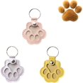 thumbnail image 1 of Pet Paw Shaped Leather Keychain: Keepsake for Dog or Cat Hair, Memory Charm Holder, 1 of 7
