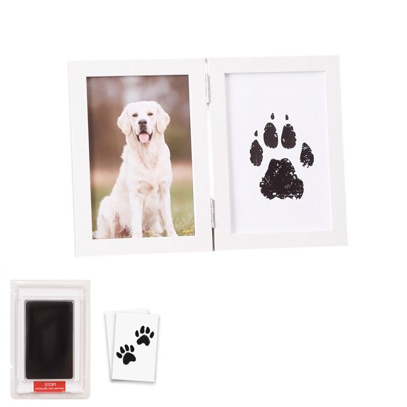 Pet Paws with Safe Printing Pad and 1PC Photo Frame Printing Paper for Memorial Gift and Home Decors