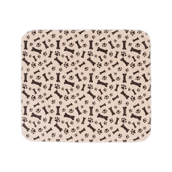 Pet Pee Pads For Dogs - M Size 28X31 Inch With Brown Black Bone Print, Absorbent, Leak-Proof, Disposable - For Puppies, Small Medium Dogs, Indoor Use, Training, Travel, Crate