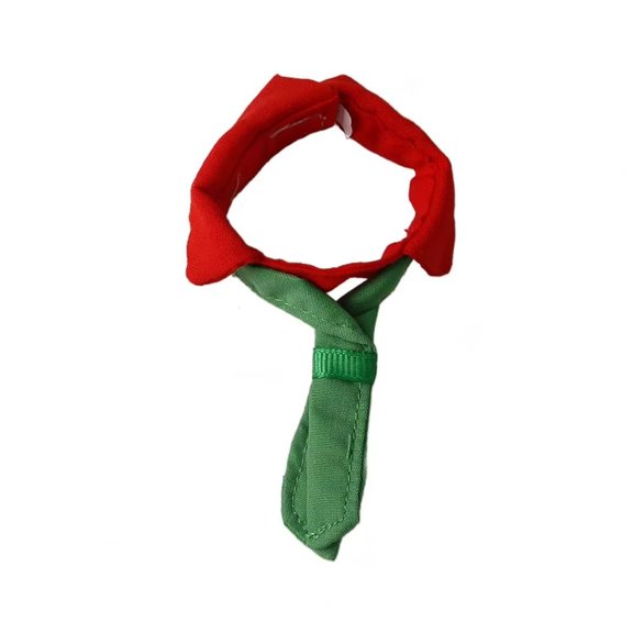 Pet, Pet Accessories, Adjustable Strap, Bird Accessories, Small Pet Supplies, Decoration, Red Fabric, Green Fabric, Fabric Cotton Fabric, Collar Neckwear, 1 Pc