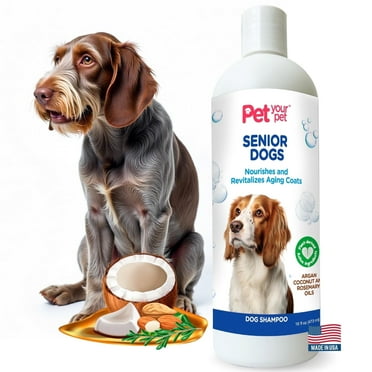 Pet Your Pet Natural Shampoo for Senior Dogs - Nourishing & Revitalizing Formula, 16 oz